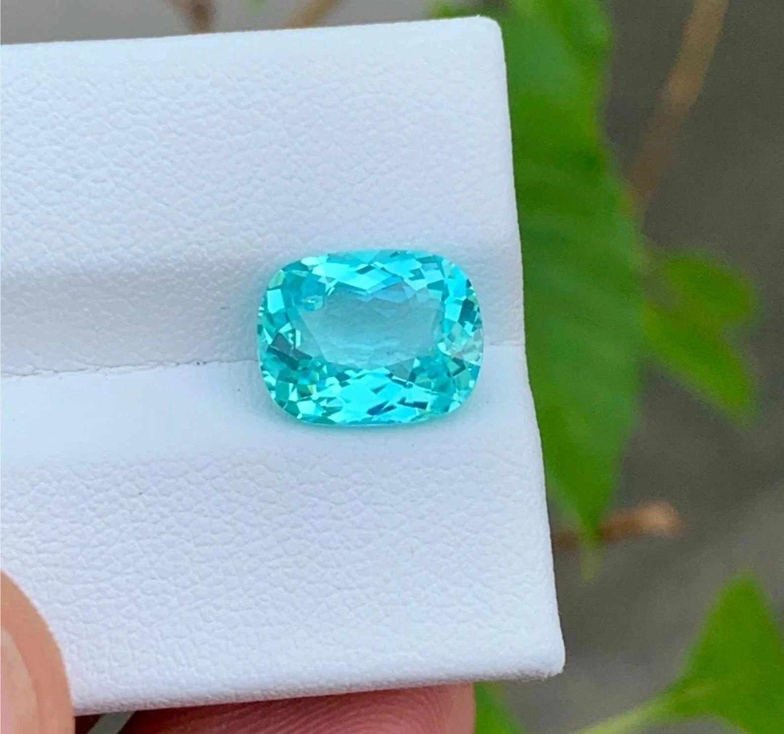 Natural 10.12 Ct Cushion Cut Blue Paraiba Tourmaline Certified Loose Gemstone