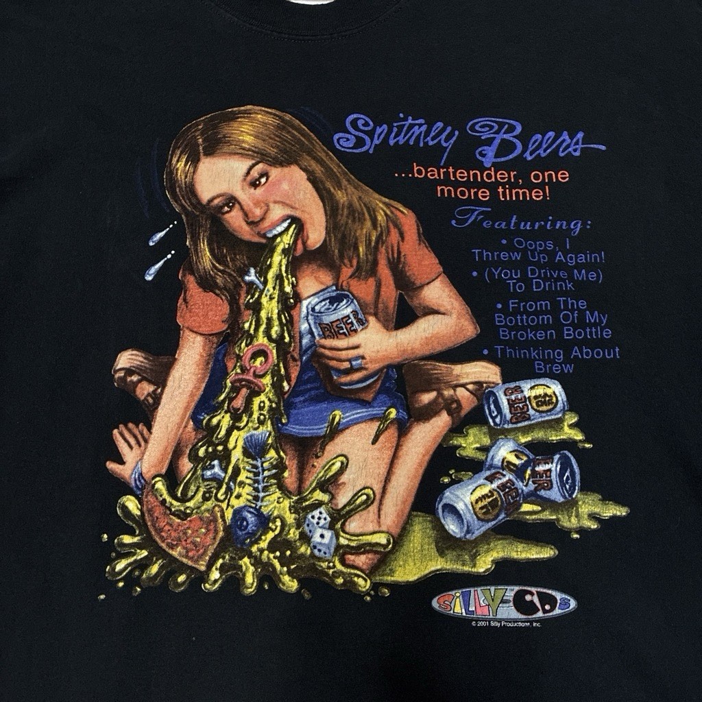 Vintage 2001 Britney Spears Spitney Beers Parody Drug Alcohol XL Vintage 2001 Britney Spears Spitney Beers Parody Drug Alcohol XL