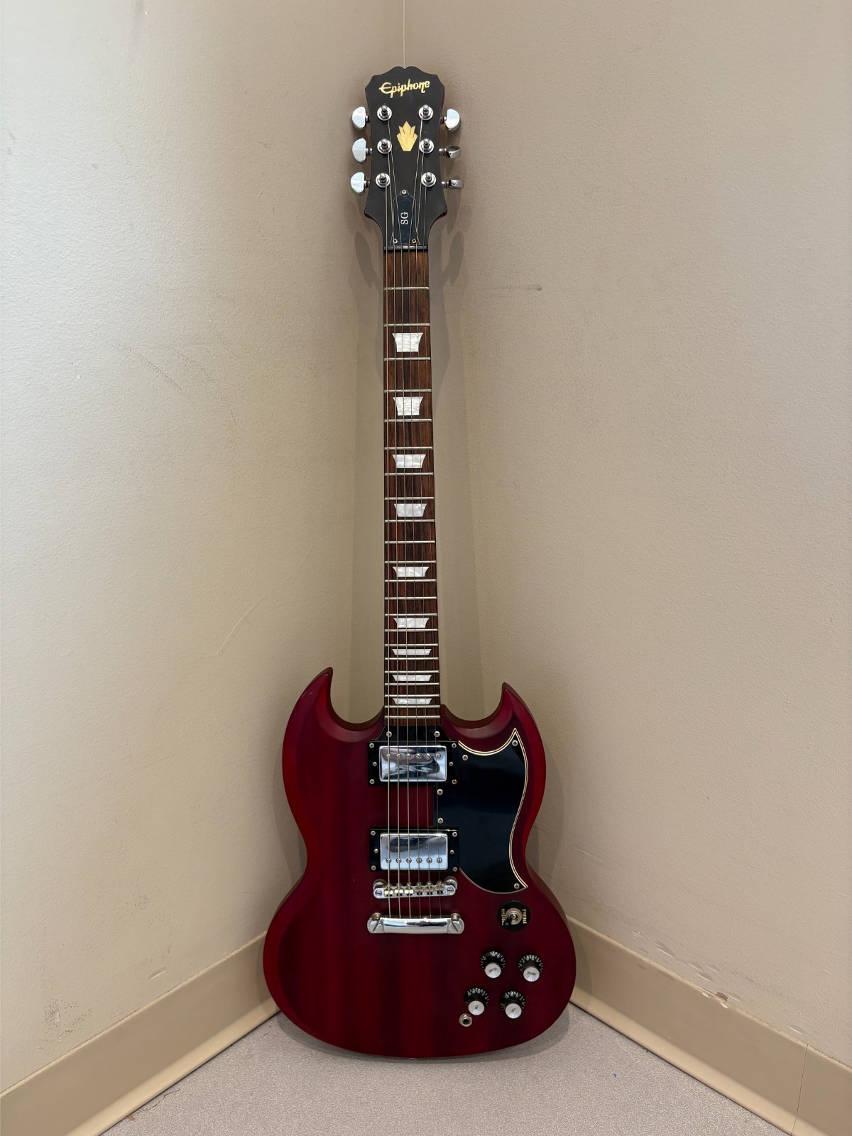 2006 Epiphone Faded G-400 SG Worn Cherry Electric Guitar Grover Tuners