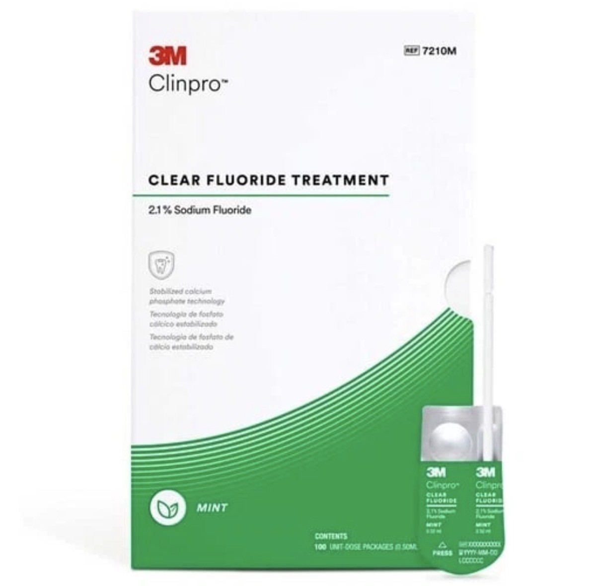 3M ESPE 7210M Clinpro Clear Fluoride Treatment Mint 100/Pk 0.5mL