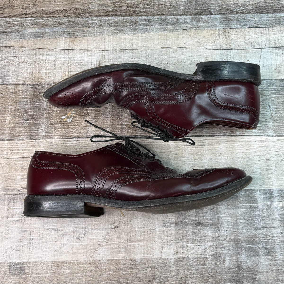 Allen Edmonds Leather Wingtip Oxford Dress Shoes Mens 9.5D Burgundy USA Allen Edmonds Leather Wingtip Oxford Dress Shoes Mens 9.5D Burgundy USA