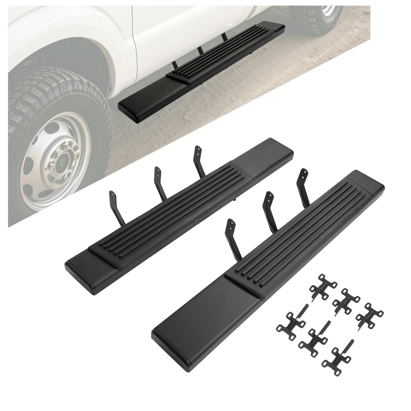 Running Boards Steps Compatible with 99-16 F-250 F-350 F-450 Super