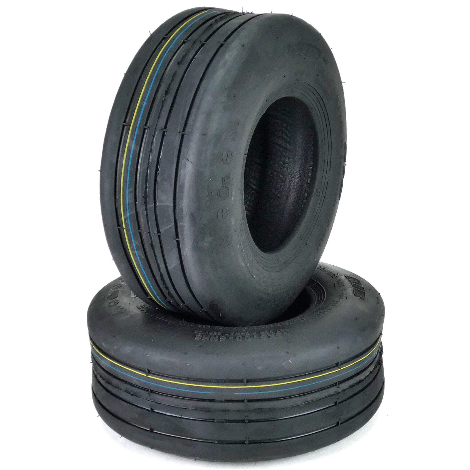 (2) OTR 13x5.00-6 Rib Tires 4 Ply Lawn Mower Garden Tractor 13x5x6