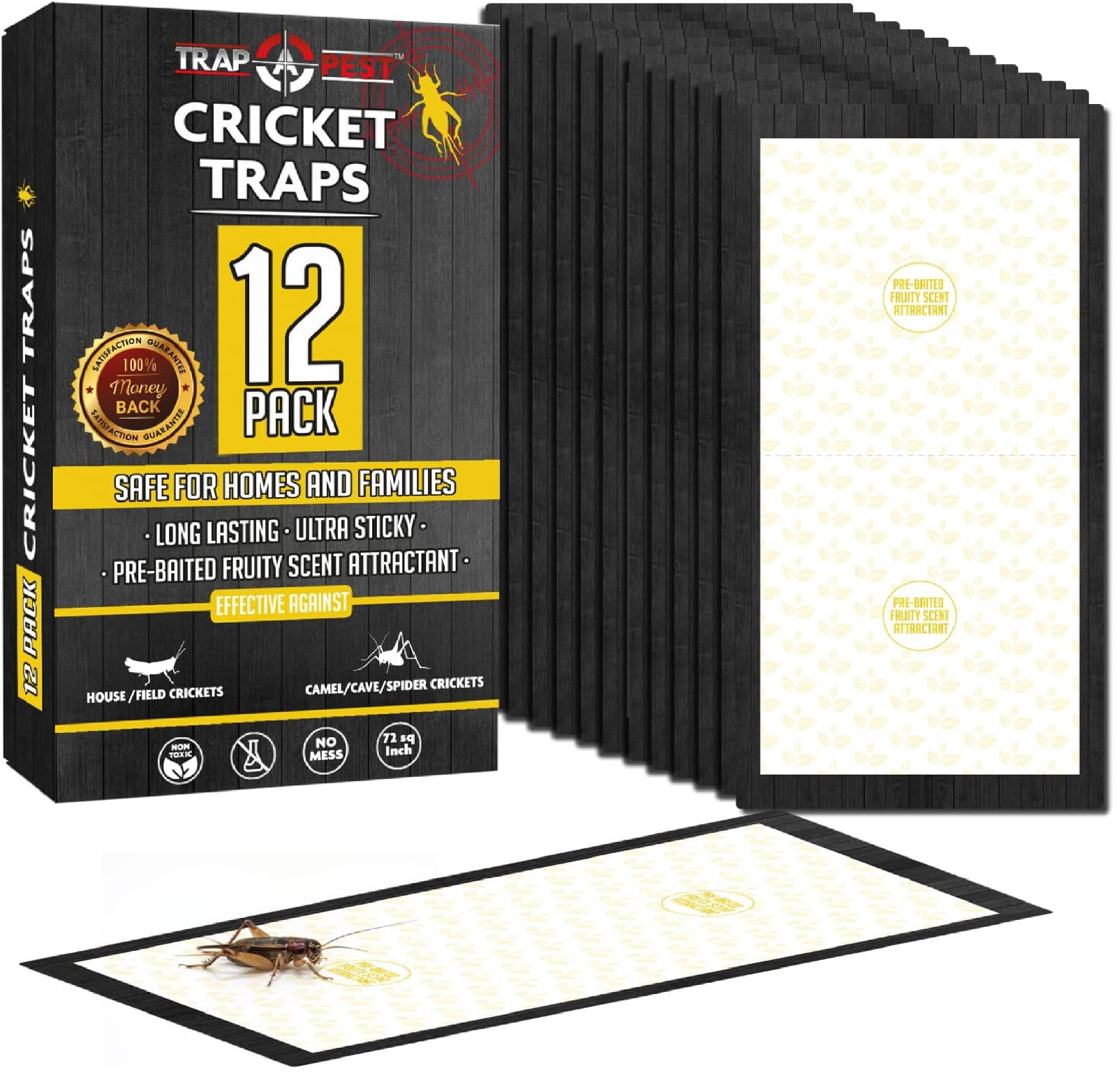 Trap a Pest Extra Large Cricket Traps - Fruity Scent - 12 Pack Trap a Pest Extra Large Cricket Traps - Fruity Scent - 12 Pack