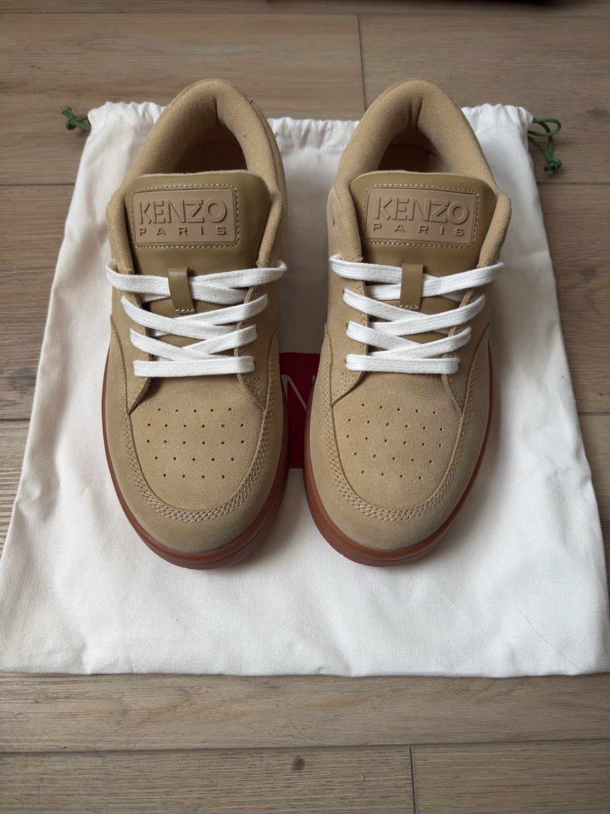 Kenzo Men\'s Tan and Cream Trainers