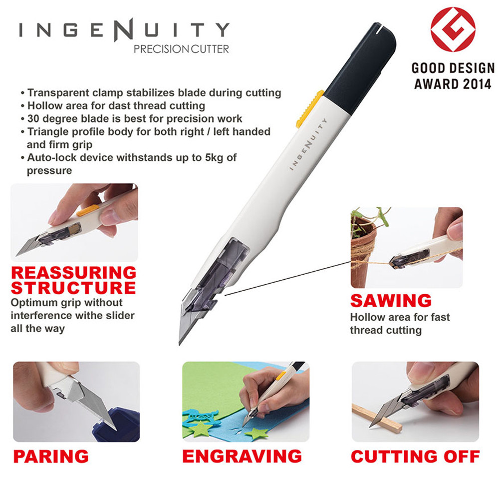 50pcs SDI No.0443C Professional 9mm Cutter 30 Degree Tip Auto Lock Utility Knife