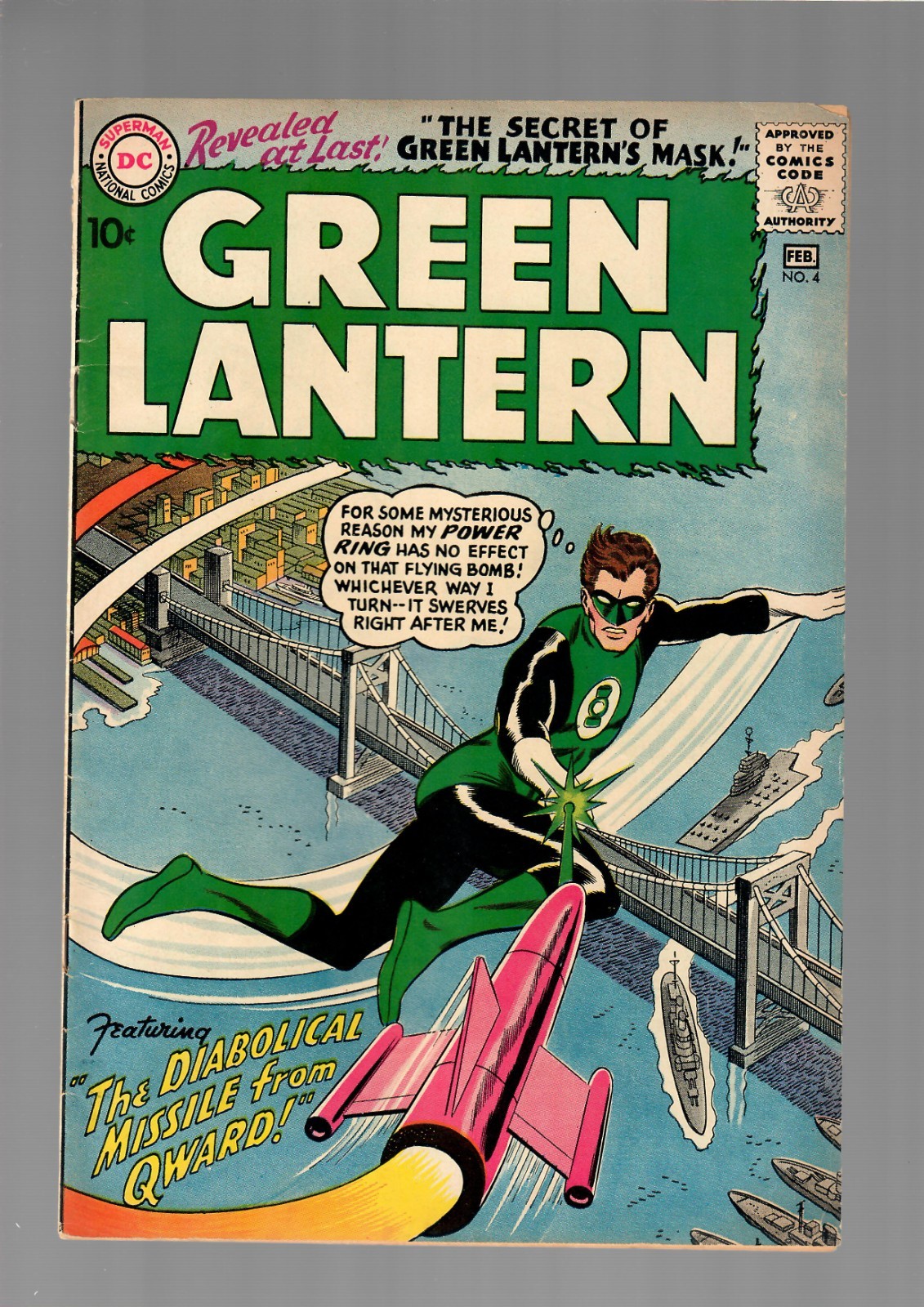 Green Lantern #4 VG/FN 5.0 (DC Comics January-February 1961)