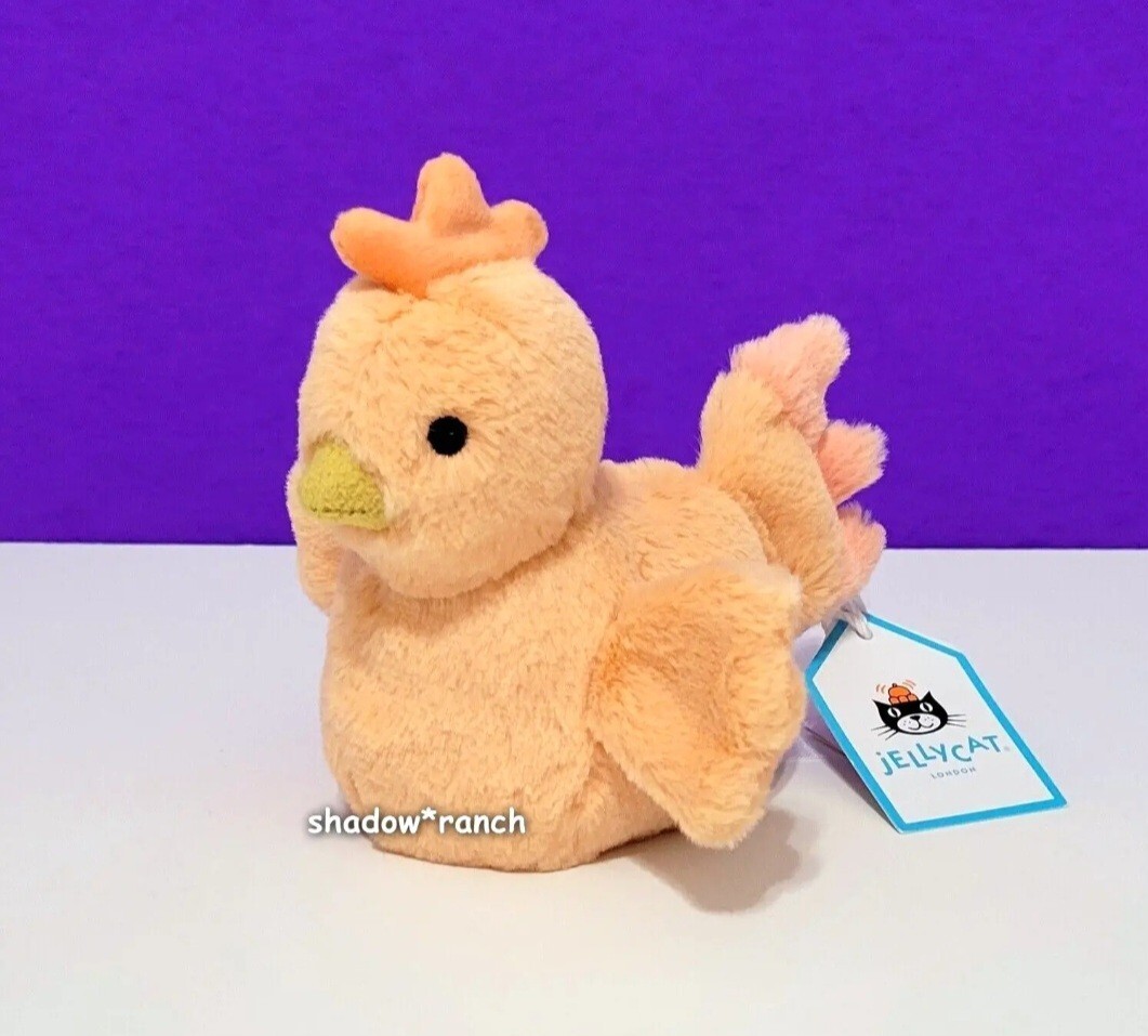 Jellycat Fluffy Chicken + Dust Bag - Retired - Tiny 3.5\ Jellycat Fluffy Chicken + Dust Bag - Retired - Tiny 3.5\