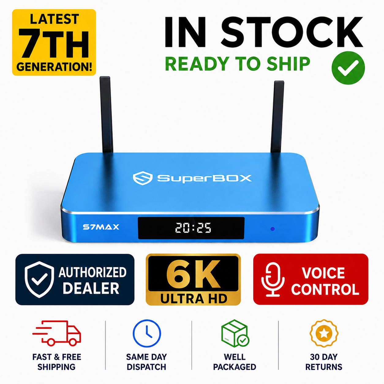SuperBox S7 Max Official Authorized Dealer 24/7 Phone Support Ships Same Day