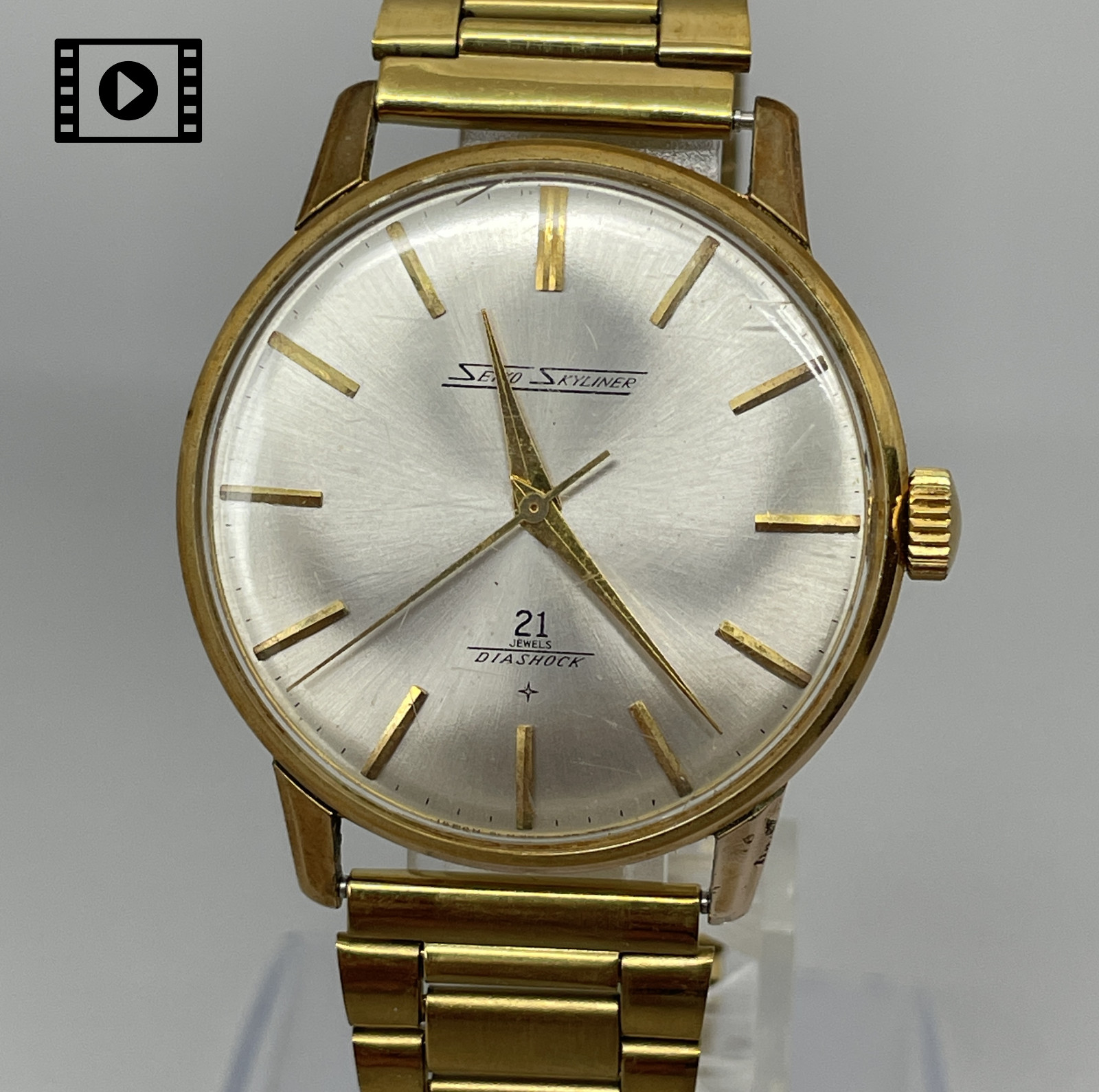 SEIKO SKYLINER J15006E [US Stock] Vintage 1960\'s Hand-winding Mens Watch *Exc+4