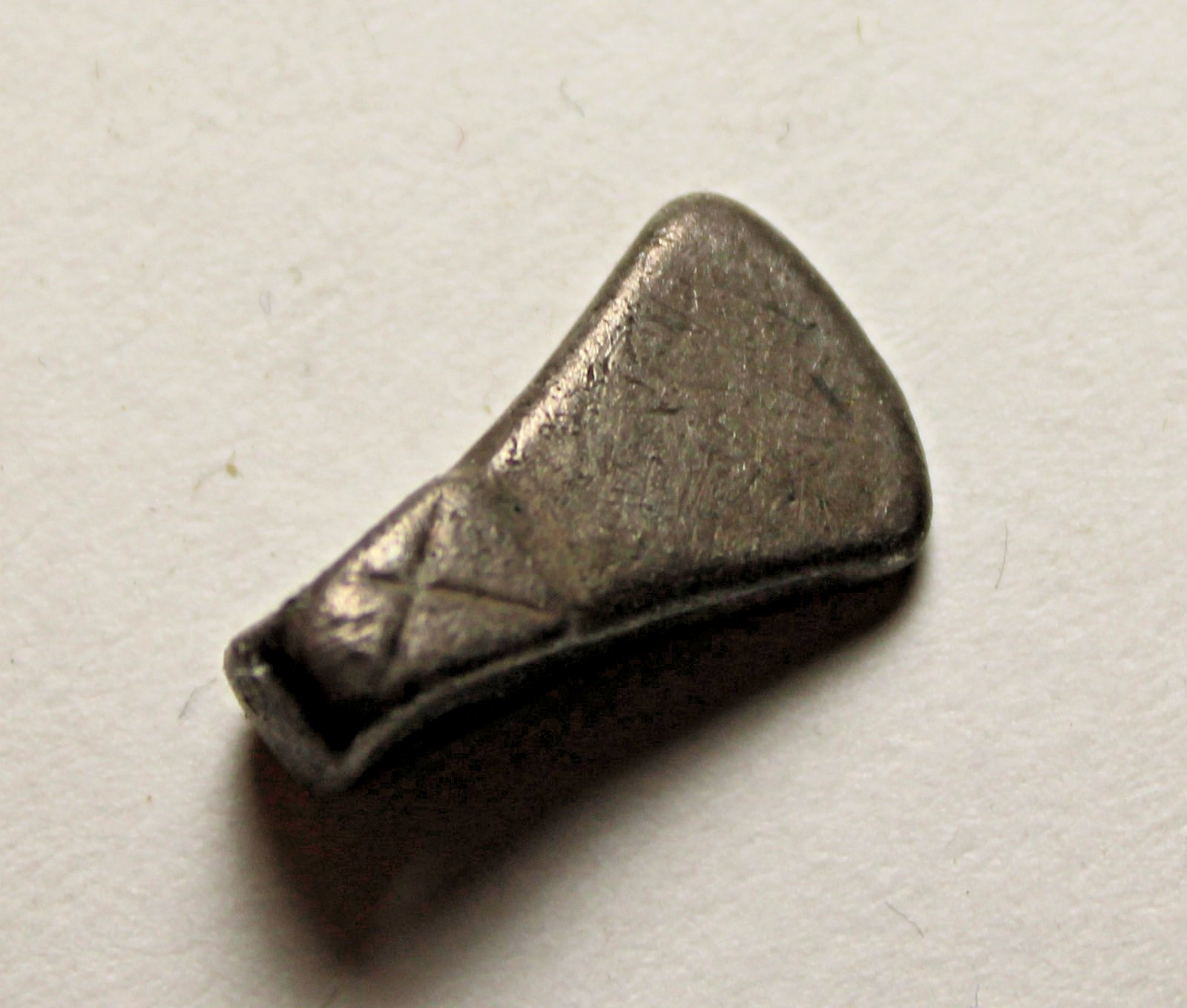 Rare Genuine Ancient CELTIC GREEK Silver PENDANT AXE AMULET artifact decorated