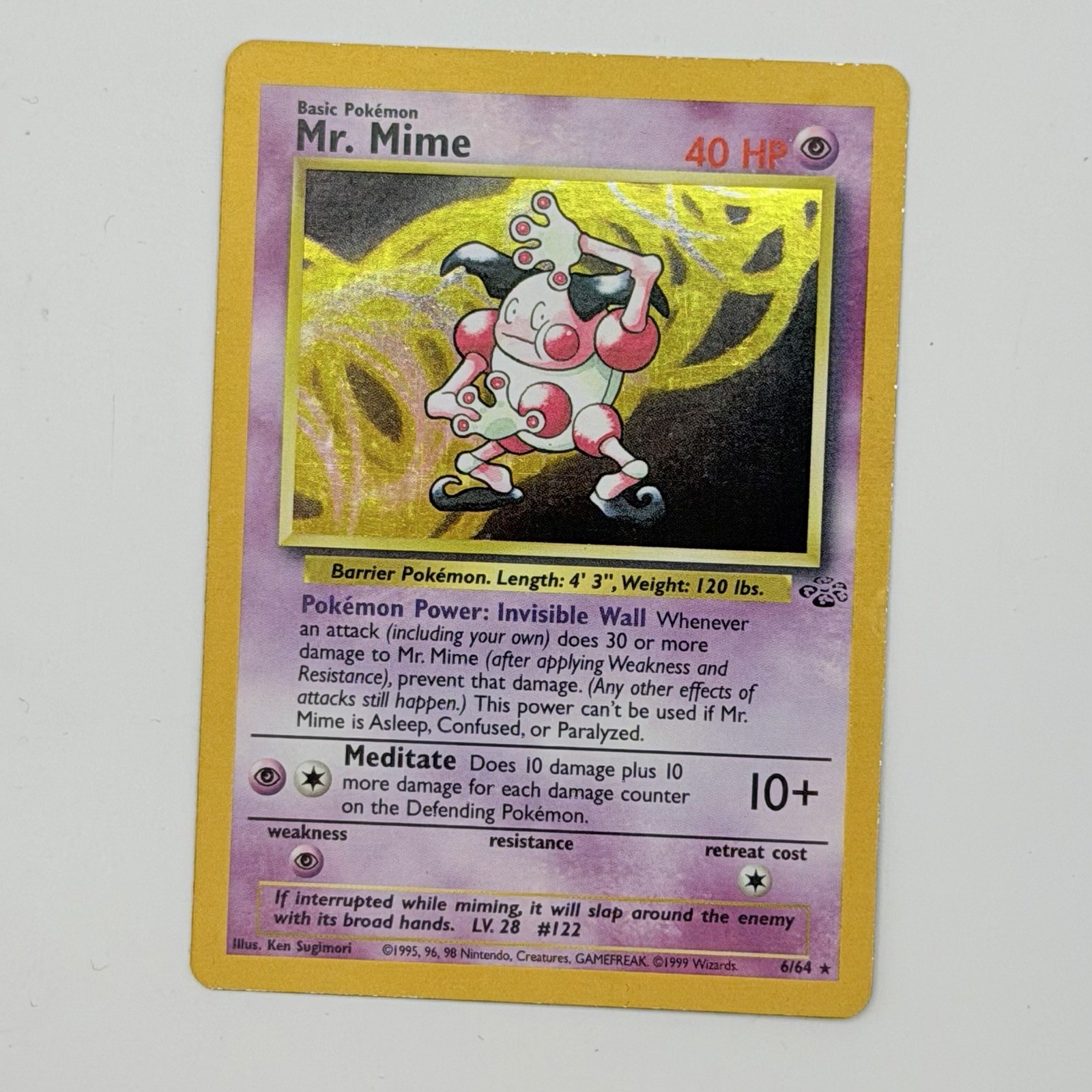 Pokemon TCG Mr. Mime 06/64 Jungle Holo Rare Wizards Of The Coast
