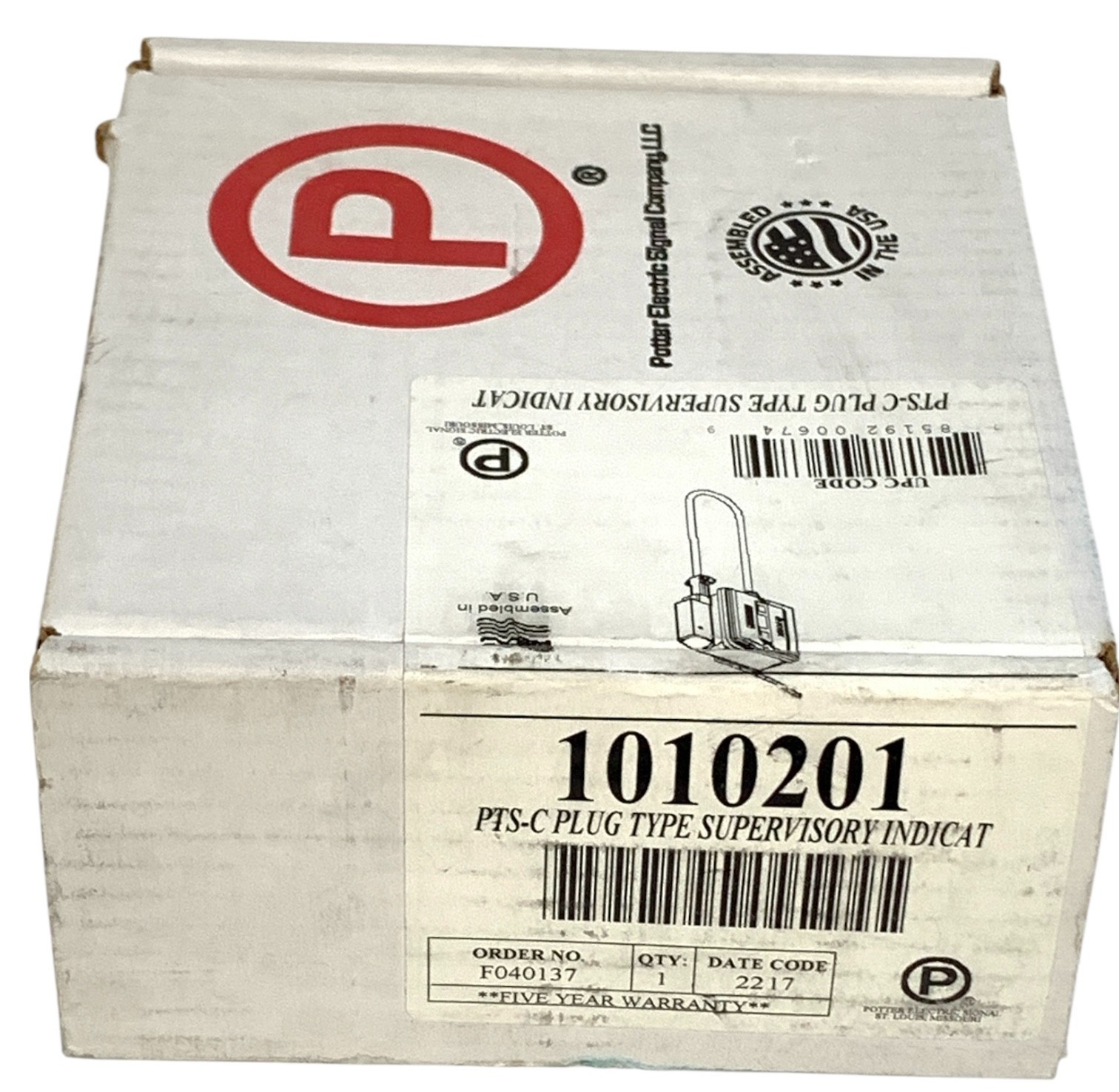 Potter 1010201 PTS-C Plug Type Supervisory Switch Potter 1010201 PTS-C Plug Type Supervisory Switch