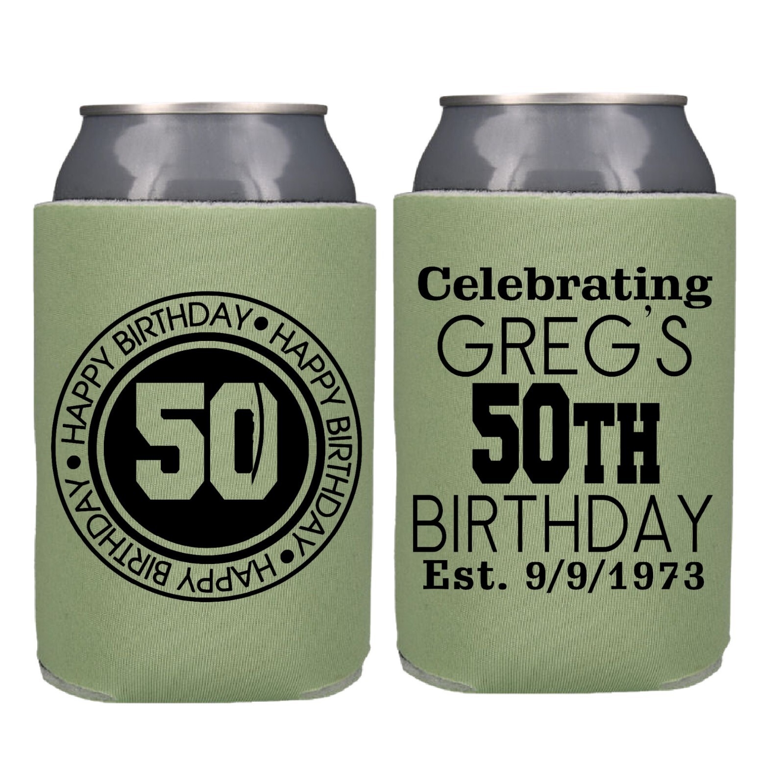 Personalized Birthday Can Coolers Birthday Party Favor Koozies