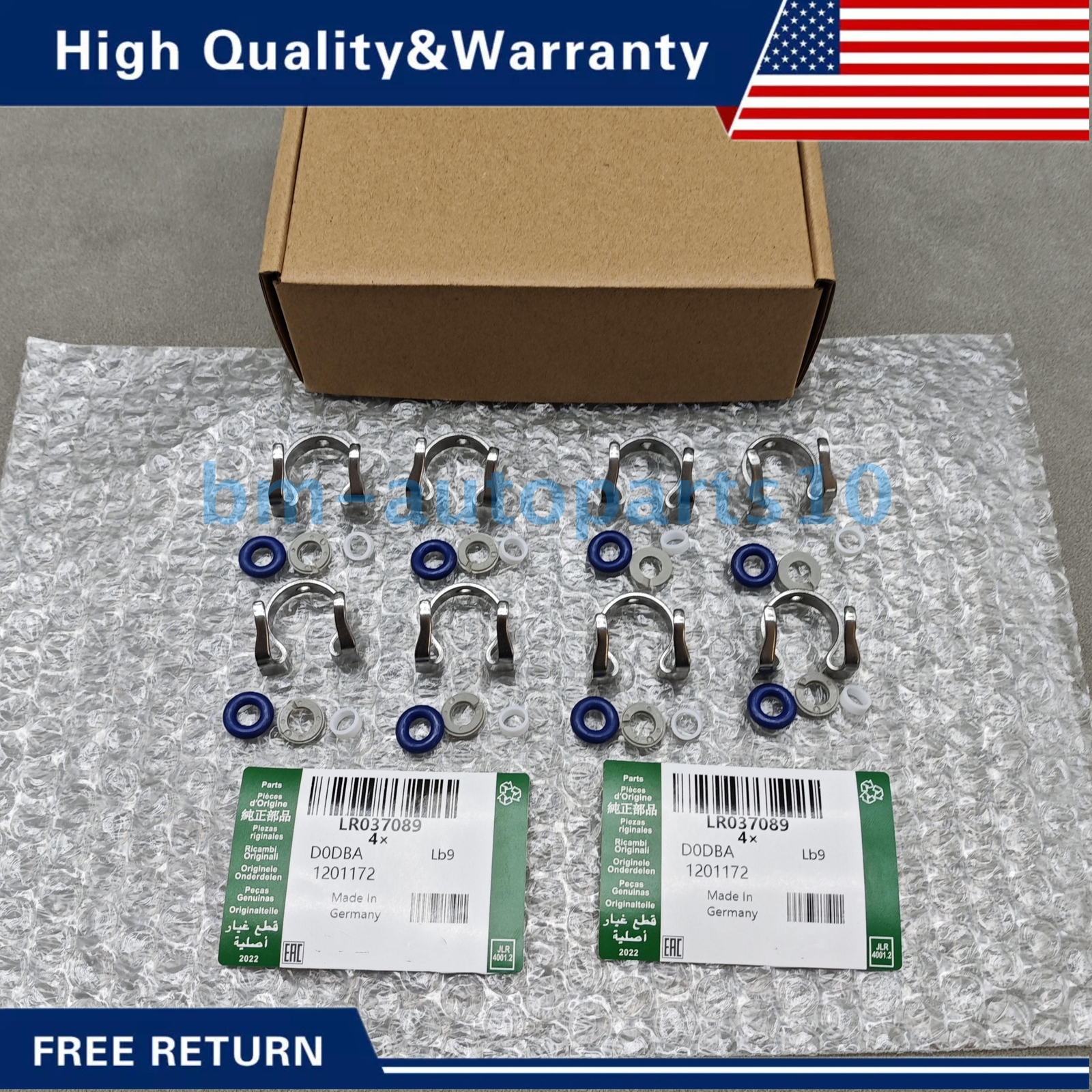 NEW 8x Fuel Injector Refit Retainer Seals Kit For LR4 Range Rover Sport LR037089