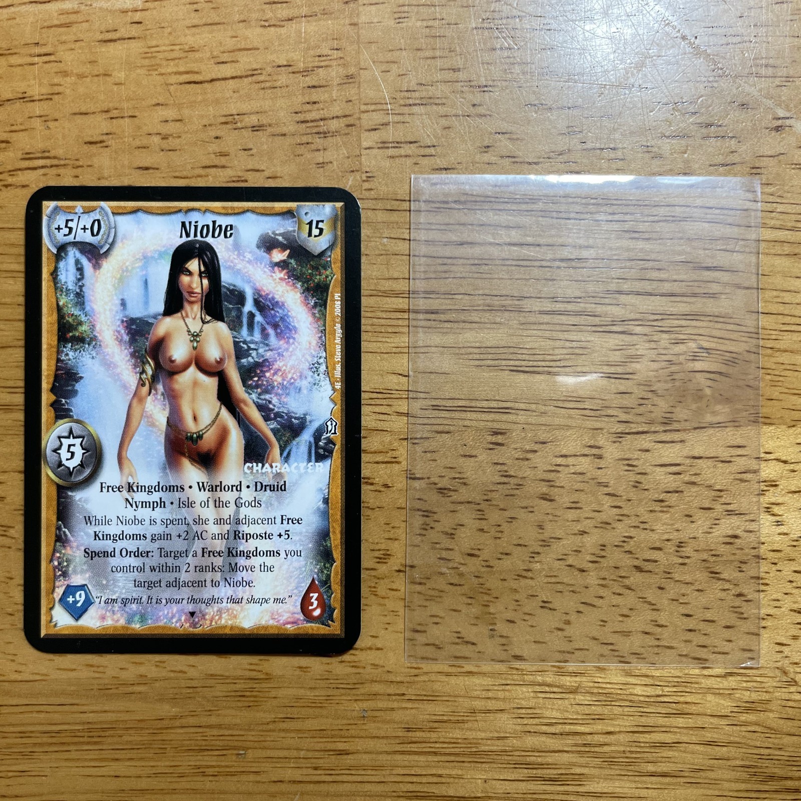 🔞🌬🌊 Rare Alt-art Niobe Warlord - 4E Promo Free Kingdoms Saga of the Storm CCG