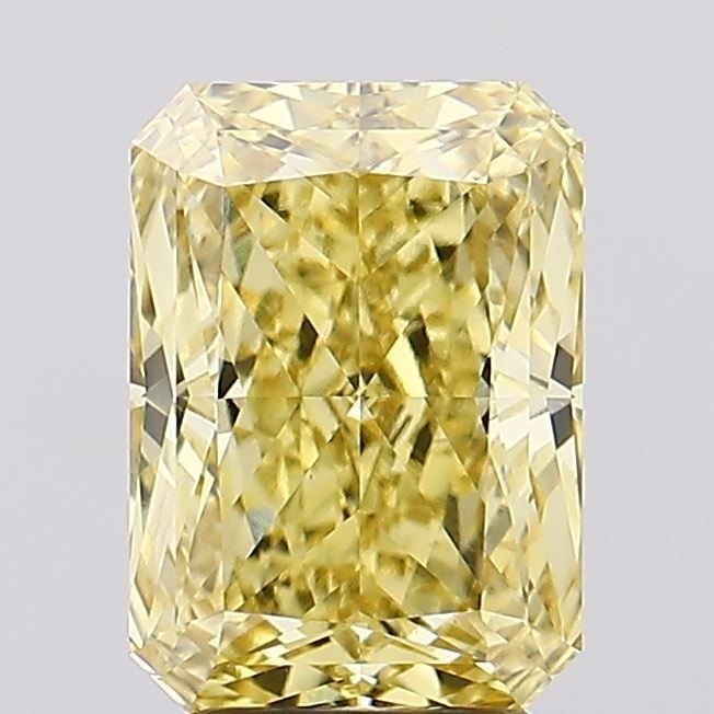 4.12 ct Radiant Cut Lab Diamond Fancy Intense Yellow VVS2 IGI – Stunning Color