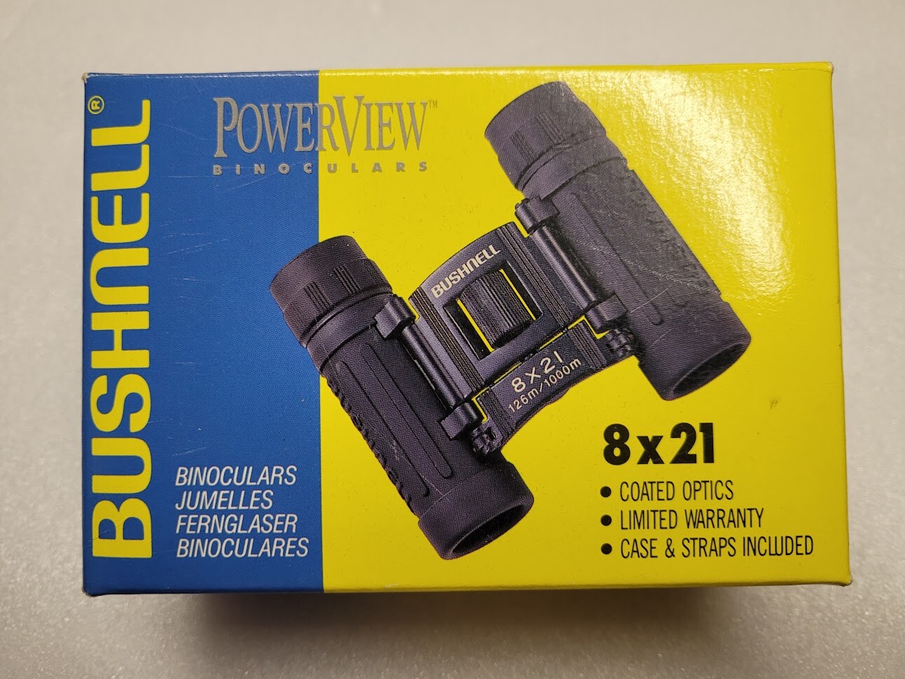 🔥 Bushnell Powerview 8x21 Binoculars with Original Case, Papers and Box.