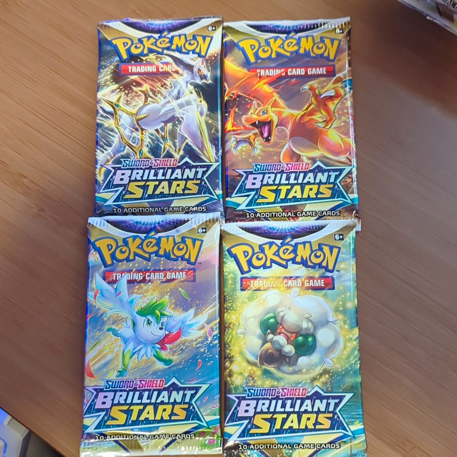 The Pokemon Company Brilliant Stars Sword & Shield Booster Packs 4 Artwork set The Pokemon Company Brilliant Stars Sword & Shield Booster Packs 4 Artwork set