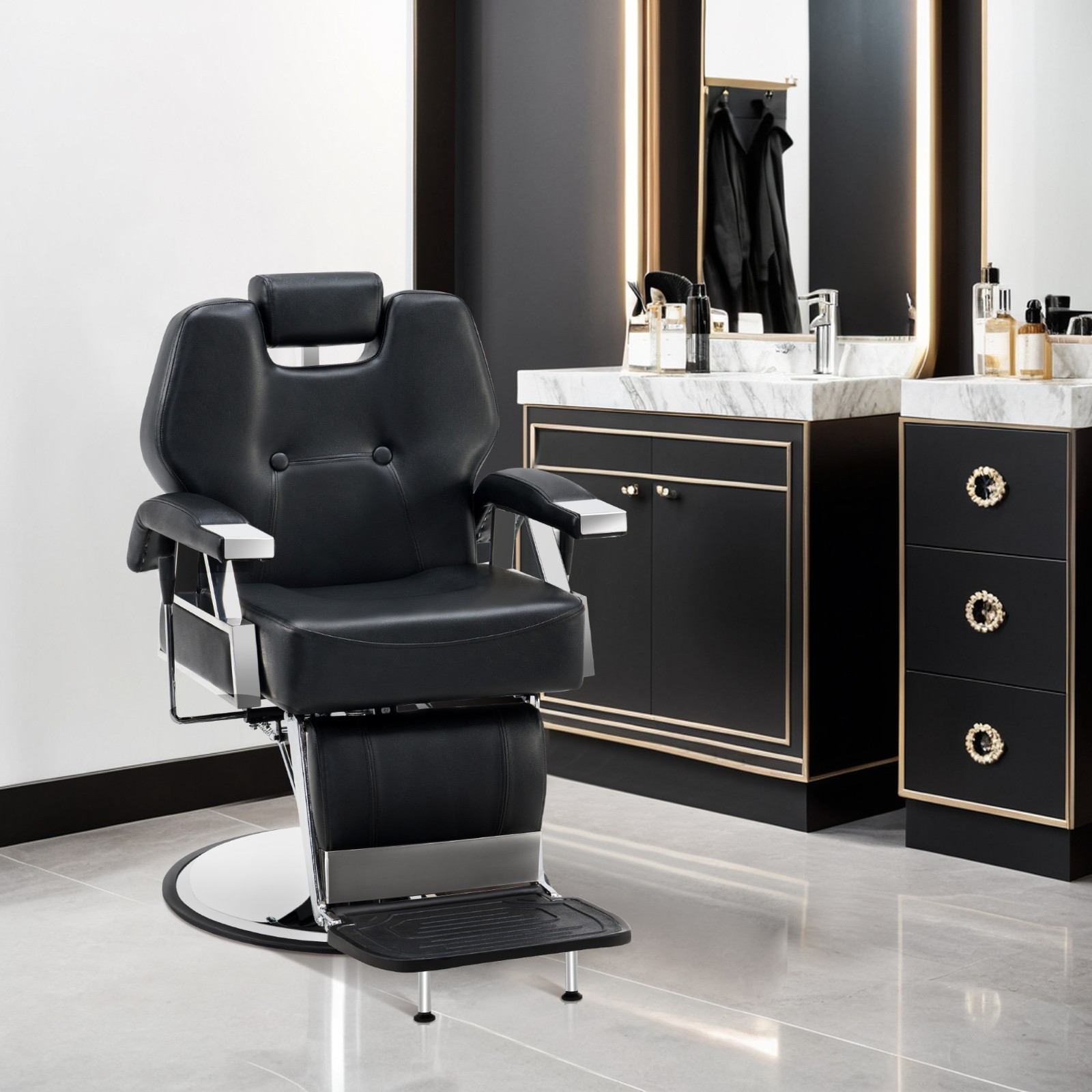 BarberPub All Purpose Barber Chair,Reclining Salon Styling Barbershop 2801 BarberPub All Purpose Barber Chair,Reclining Salon Styling Barbershop 2801