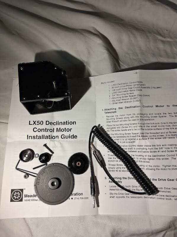 Meade LX50 DECLINATION DRIVE ASSEMBLY/Complete Meade LX50 DECLINATION DRIVE ASSEMBLY/Complete
