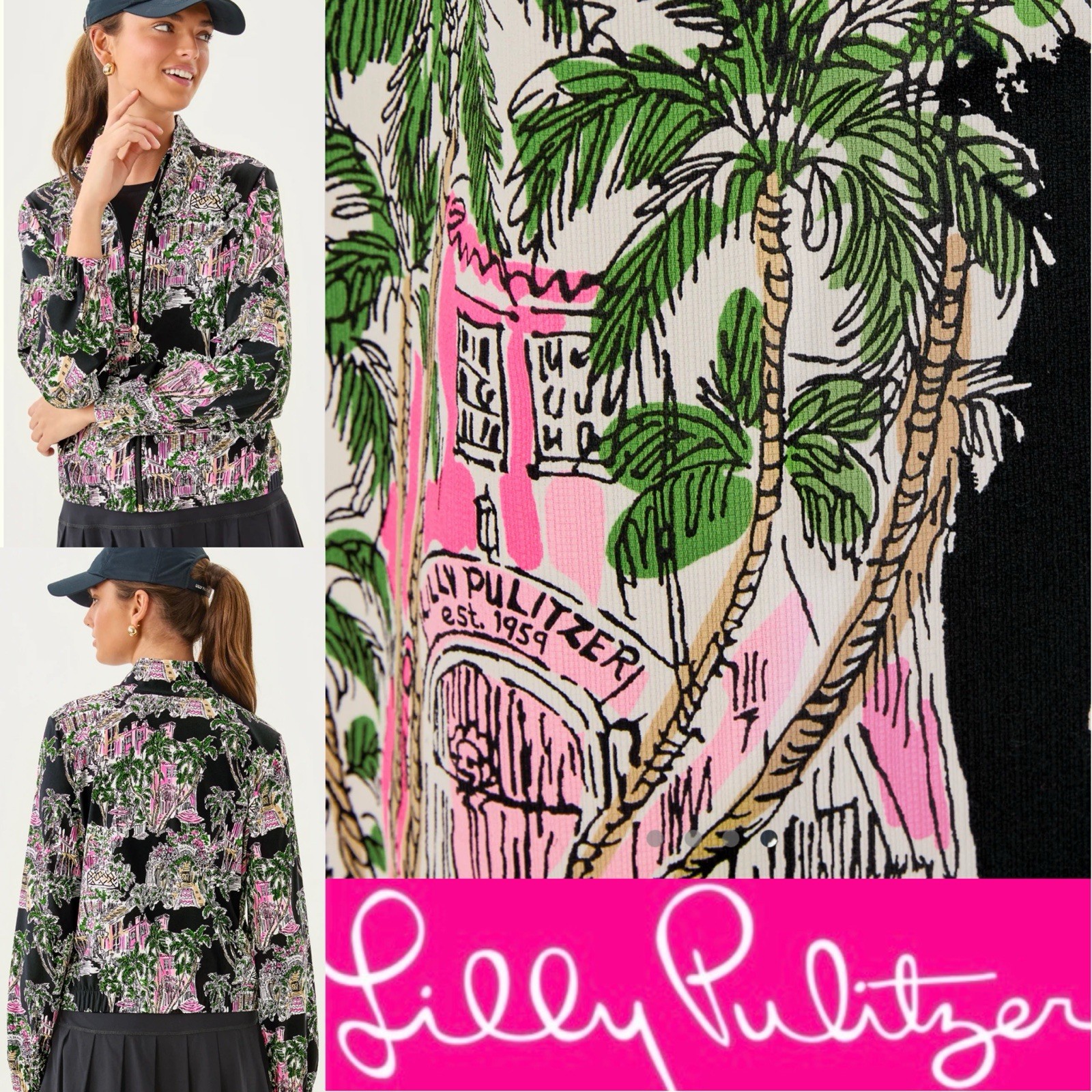 NWT Lilly Pulitzer LUXLETIC Aegean Jacket UPF50+ XXS,M,L,XL PB Anniversary Toile