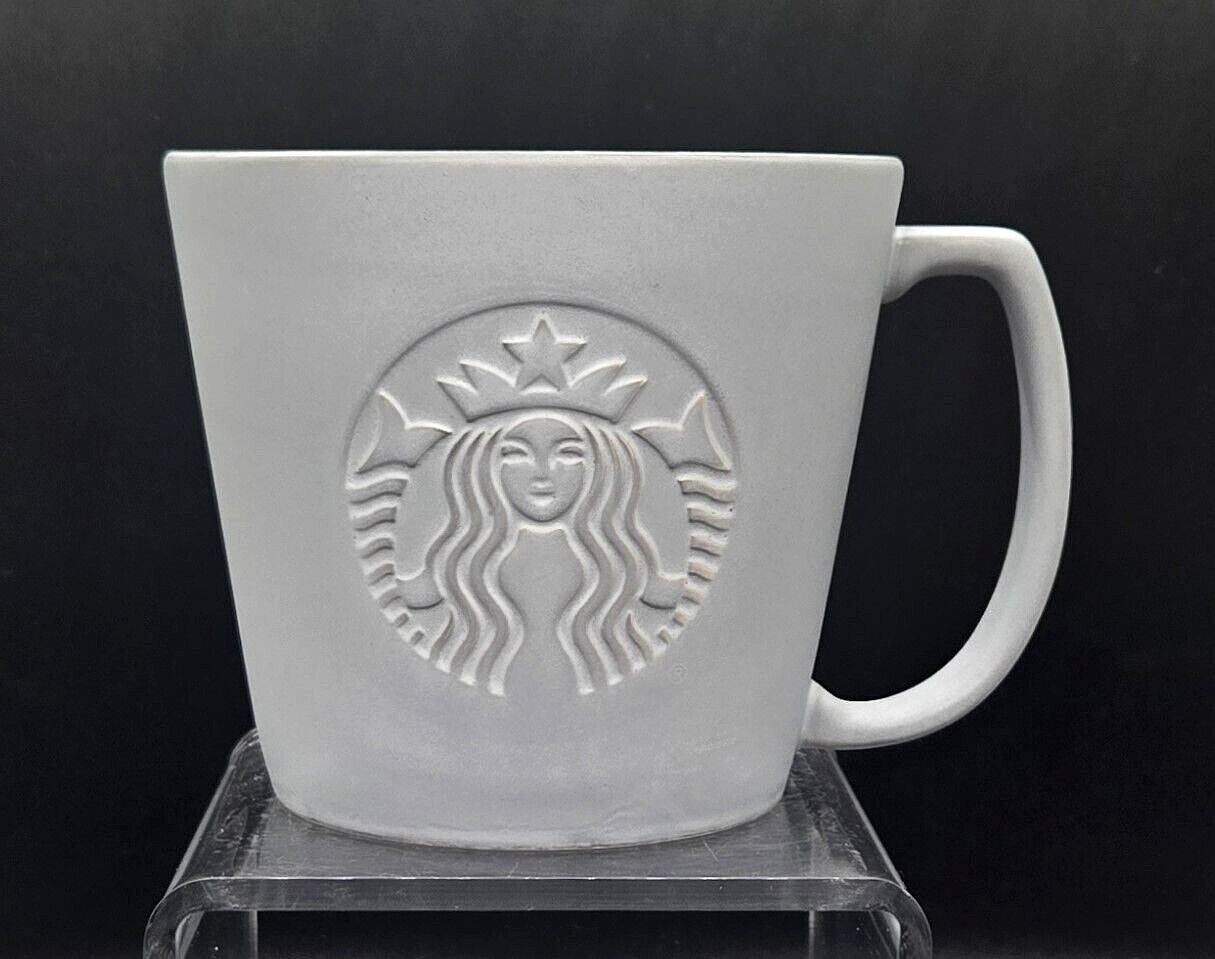 Starbucks 2019 TALL Mug ~ Matte Gray ~ Embossed Siren Mermaid ~ 12oz ~ Ceramic Starbucks 2019 TALL Mug ~ Matte Gray ~ Embossed Siren Mermaid ~ 12oz ~ Ceramic