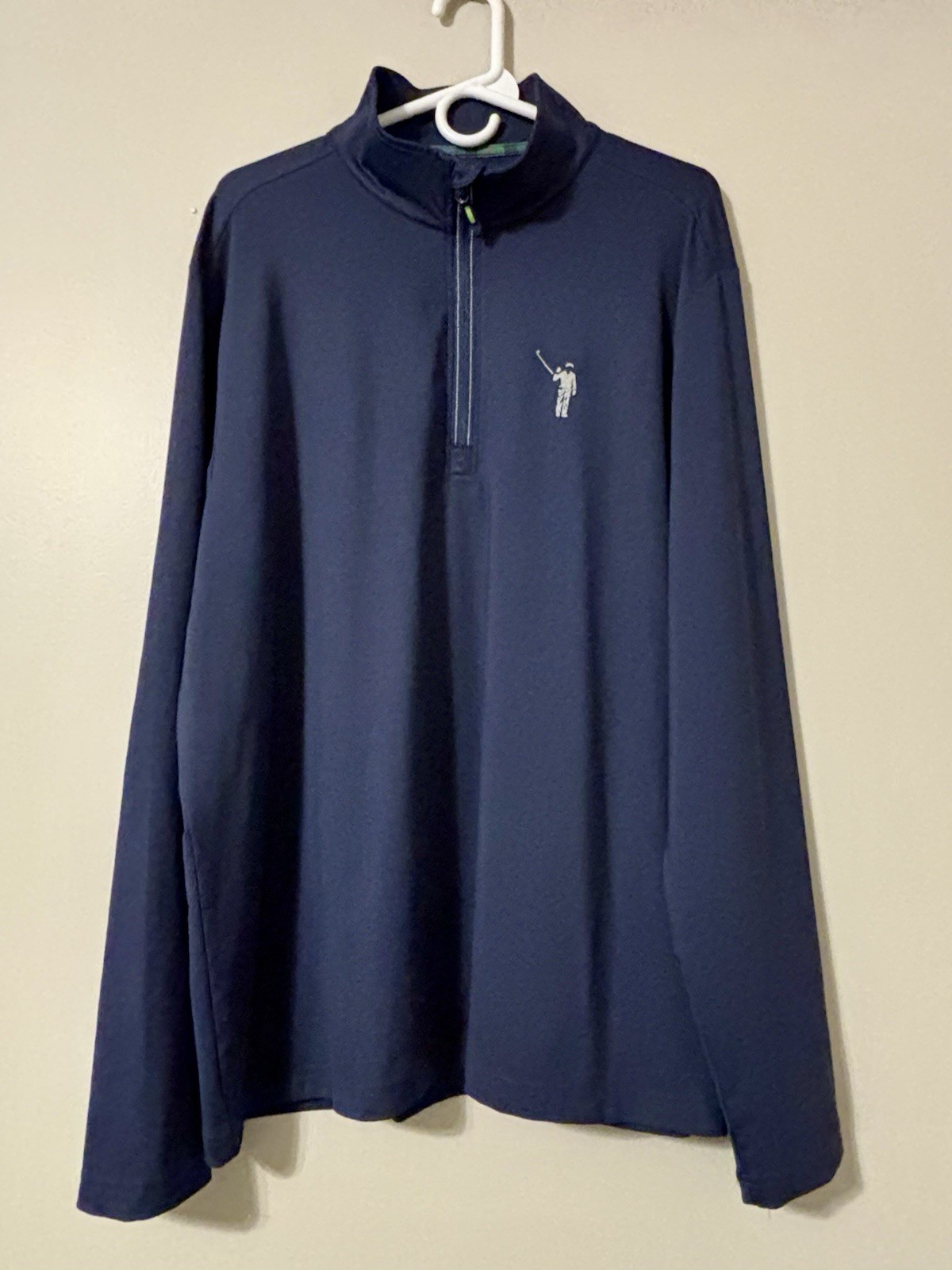 William Murray Men\'s XL Blue 1/4 Zip Golf Pullover Long Sleeve Polyester