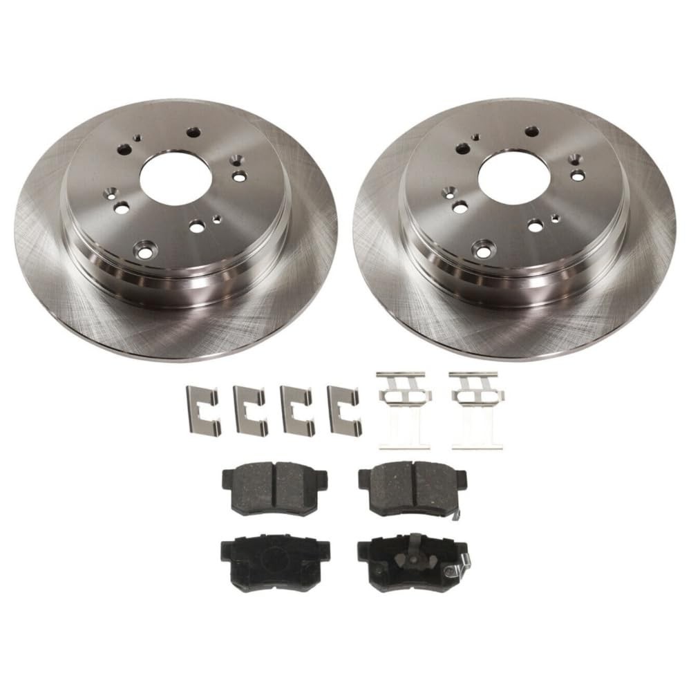 2pcs Brake Disc 4pcs Brake Pad Kit Rear Side Plain Cast Iron Ceramic 16592565