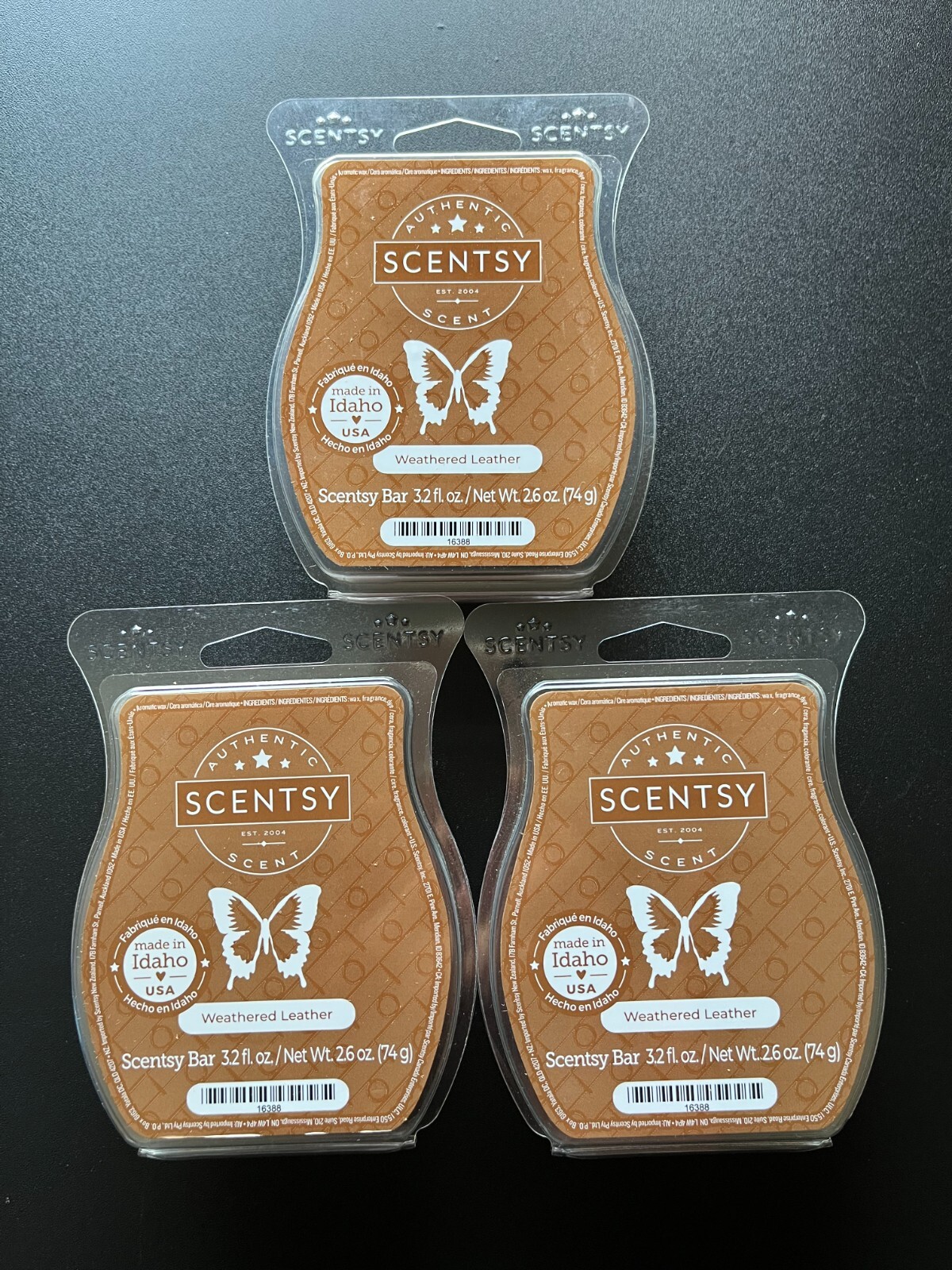 Scentsy Wax Bars lot of 3 Bars Weathered Leather Scentsy Wax Bars lot of 3 Bars Weathered Leather
