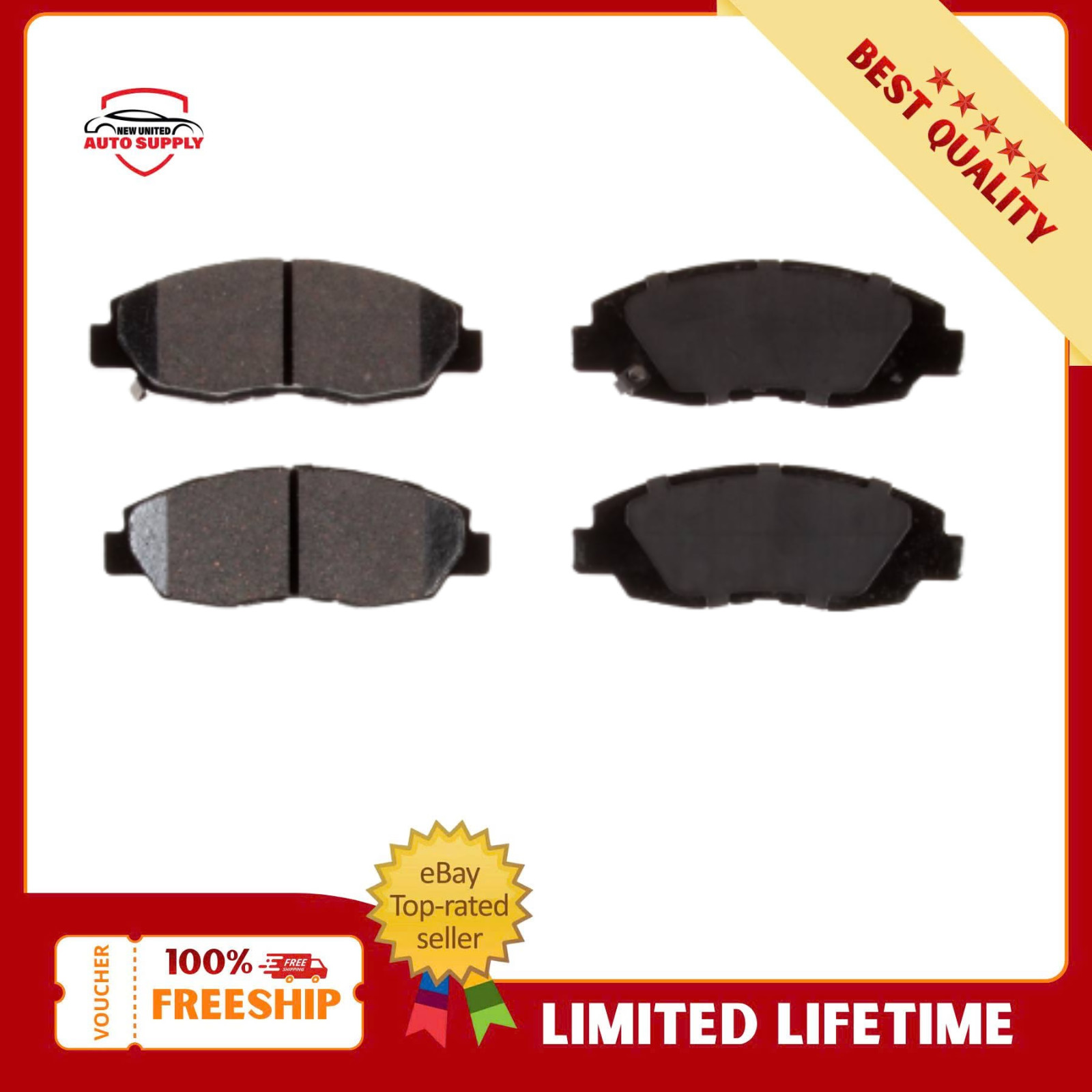 GNAD1578 Front Brake Pads Ceramic w/Hardware Fit 2012-2015 Honda Civic GNAD1578 Front Brake Pads Ceramic w/Hardware Fit 2012-2015 Honda Civic