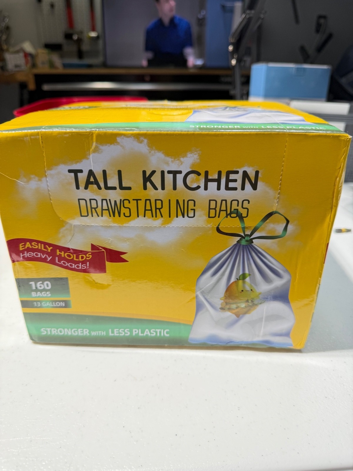 Tall Kitchen Drawstring Bags 13 Gallon 160 Count