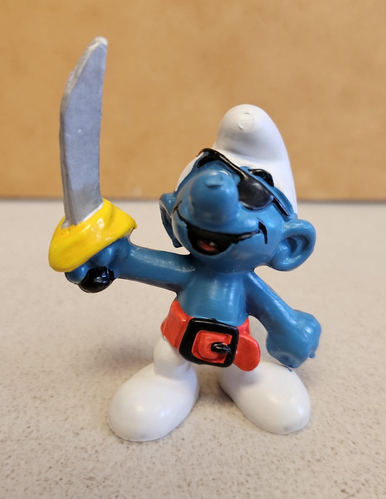 Vintage 1980s Schleich Peyo SMURFS Pirate with Sword SWASHBUCKLER Figure Vintage 1980s Schleich Peyo SMURFS Pirate with Sword SWASHBUCKLER Figure