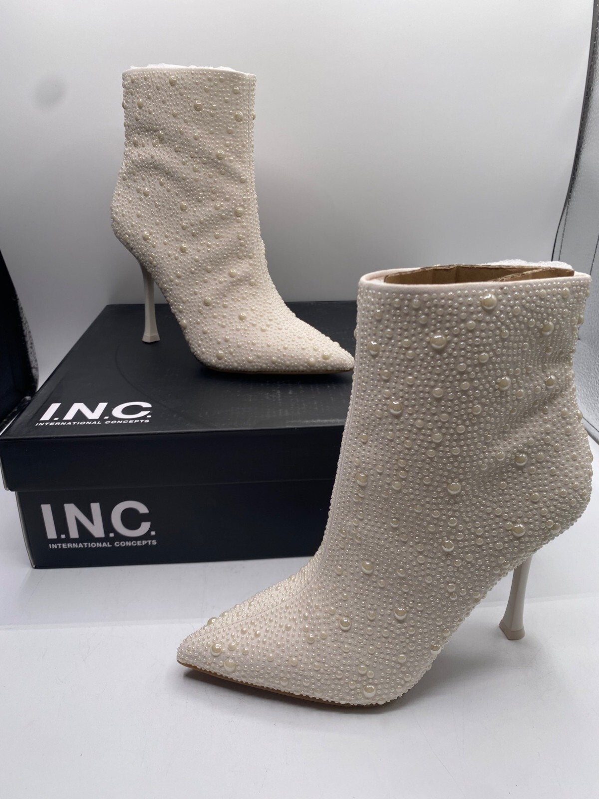 I.N.C. International Concepts Women's Pearl Rakima Pointed Toe Dress Booties NWB