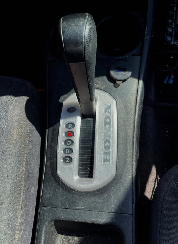2001-2005 Honda Civic Coupe Automatic Shifter Bezel Trim - White
