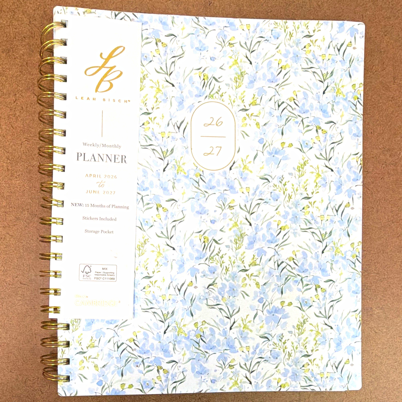 Cambridge Leah Bisch 2026-2027 Weekly/Monthly 15 Month Floral Spiral Planner Cambridge Leah Bisch 2026-2027 Weekly/Monthly 15 Month Floral Spiral Planner