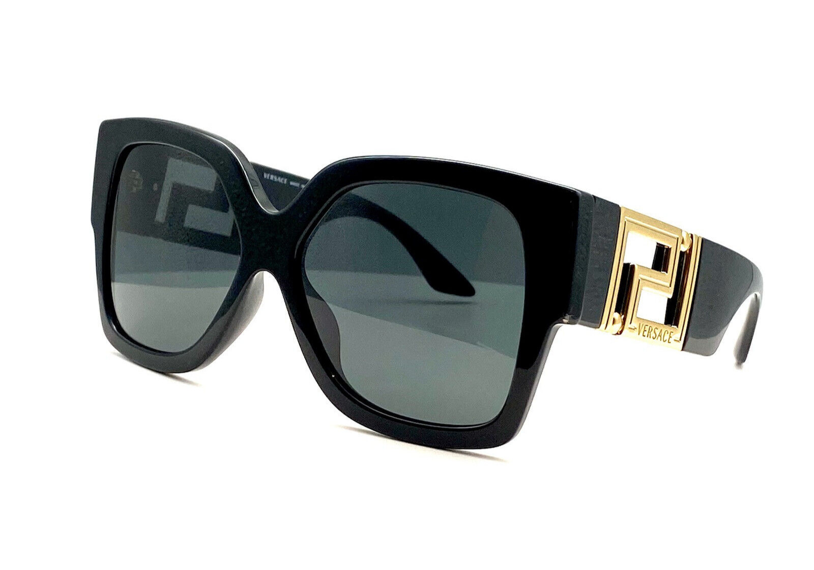 Versace VE4402 GB1/87 Black/Dark Gray Full-Rim Rectangle Women\'s Sunglasses