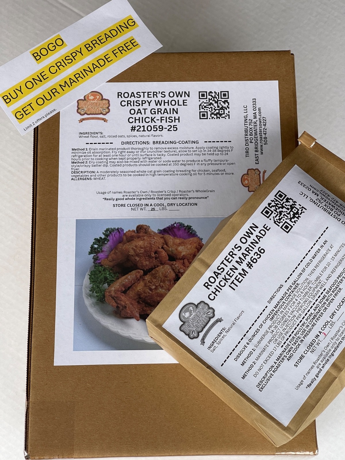 BOGO-BUY ONE CRISPY CHICKEN BREADING for CUTLETS TENDERS F ISH-GET MARINADE FREE