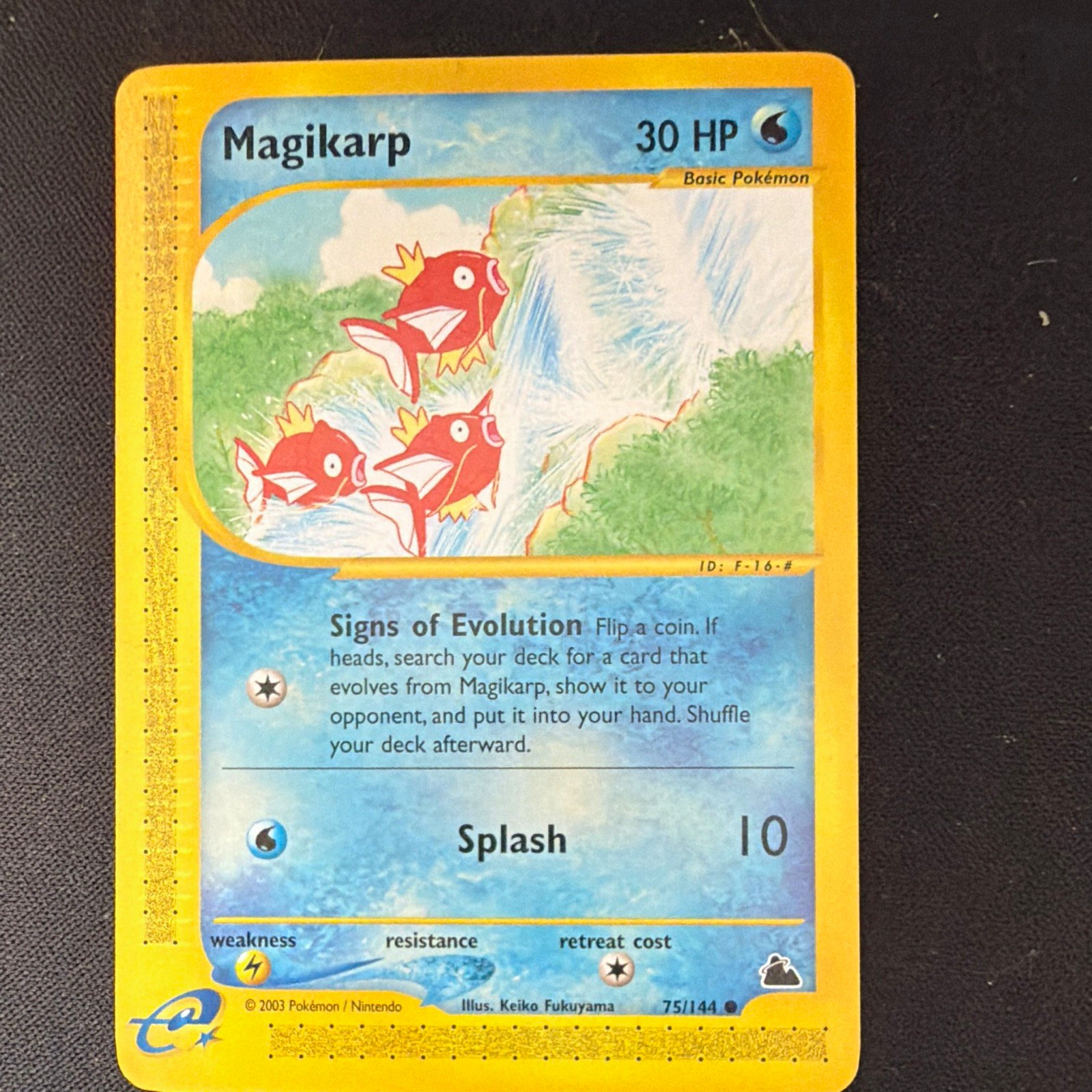 The Pokémon Company Magikarp 75/144 Skyridge Common Regular Basic English 30 HP The Pokémon Company Magikarp 75/144 Skyridge Common Regular Basic English 30 HP