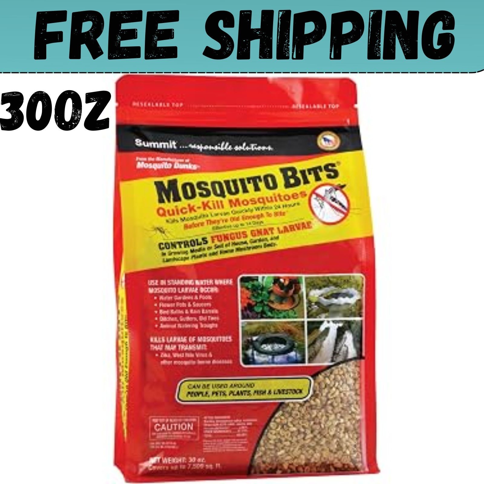Summit 117-6 Mosquito Bits, Granular, 30 oz Package Summit 117-6 Mosquito Bits, Granular, 30 oz Package