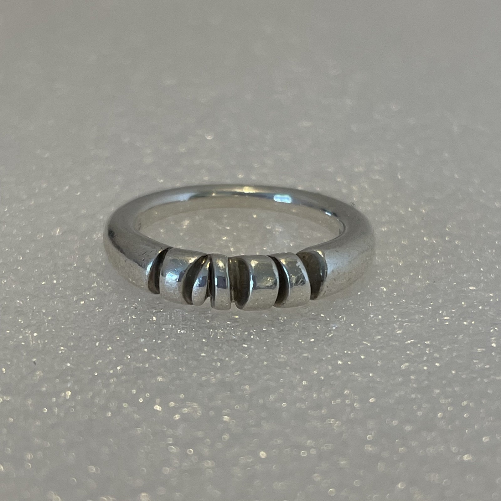 Rare Georg Jensen Sterling Silver Ring #307B Anette Kraen Modernist Denmark US 7