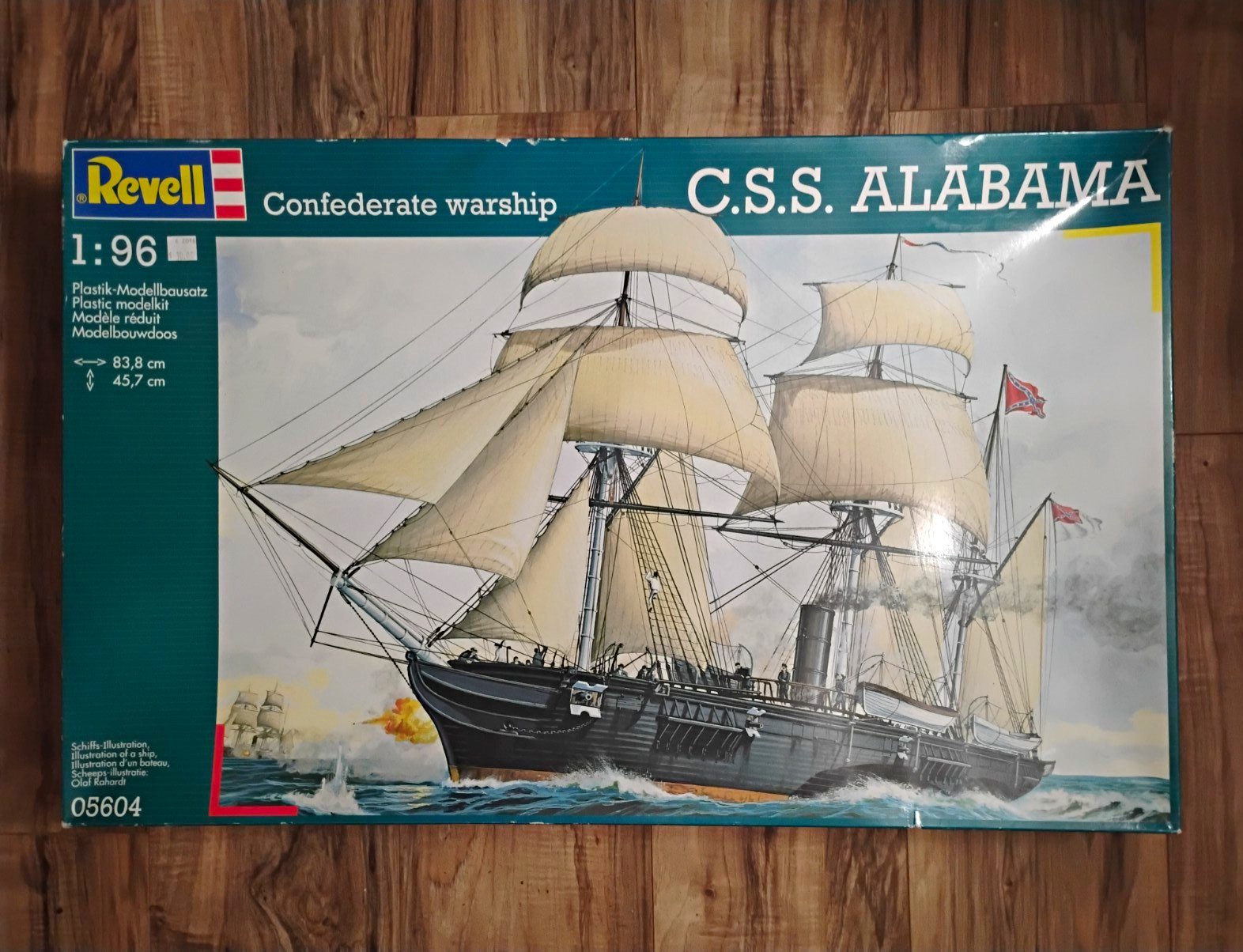 Revell C.S.S. Alabama Confederate Warship 1:96 Plastic Model Kit 05604