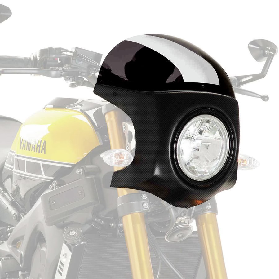 Puig Universal Semi-Fairing - Carbon Look / Dark Smoke, 180mm 9516F