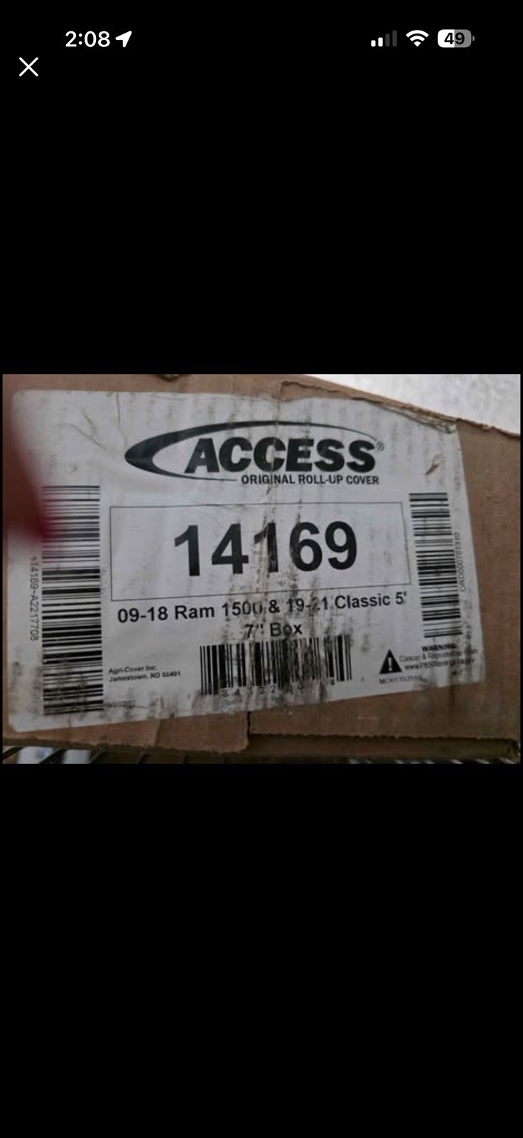 Dodge Ram 1500 Access Original Roll Up Cover