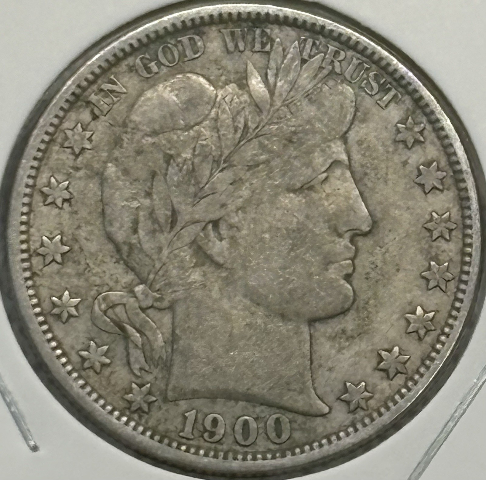 1900 O Barber Half Dollar, 90% Silver, F/VF Condition, Nice, Low Mintage 🔥