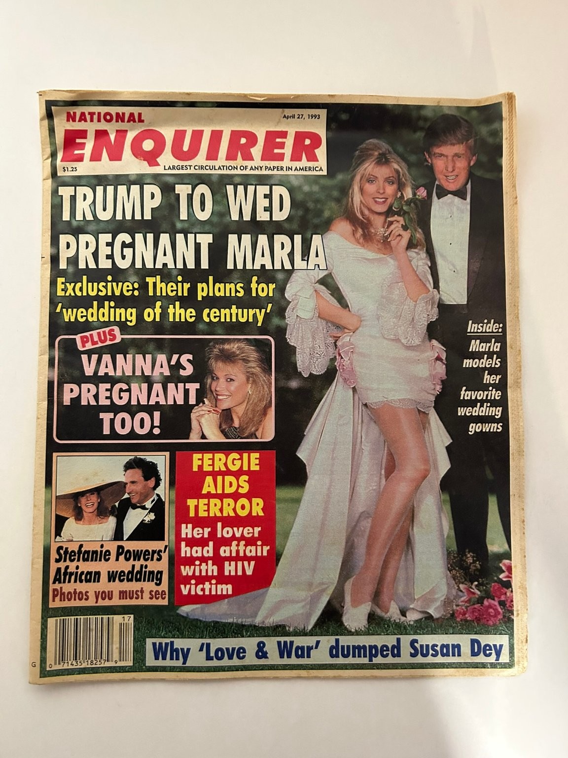 National Enquirer April 27 1993 Trump Marla Wedding Celebrity Tabloid
