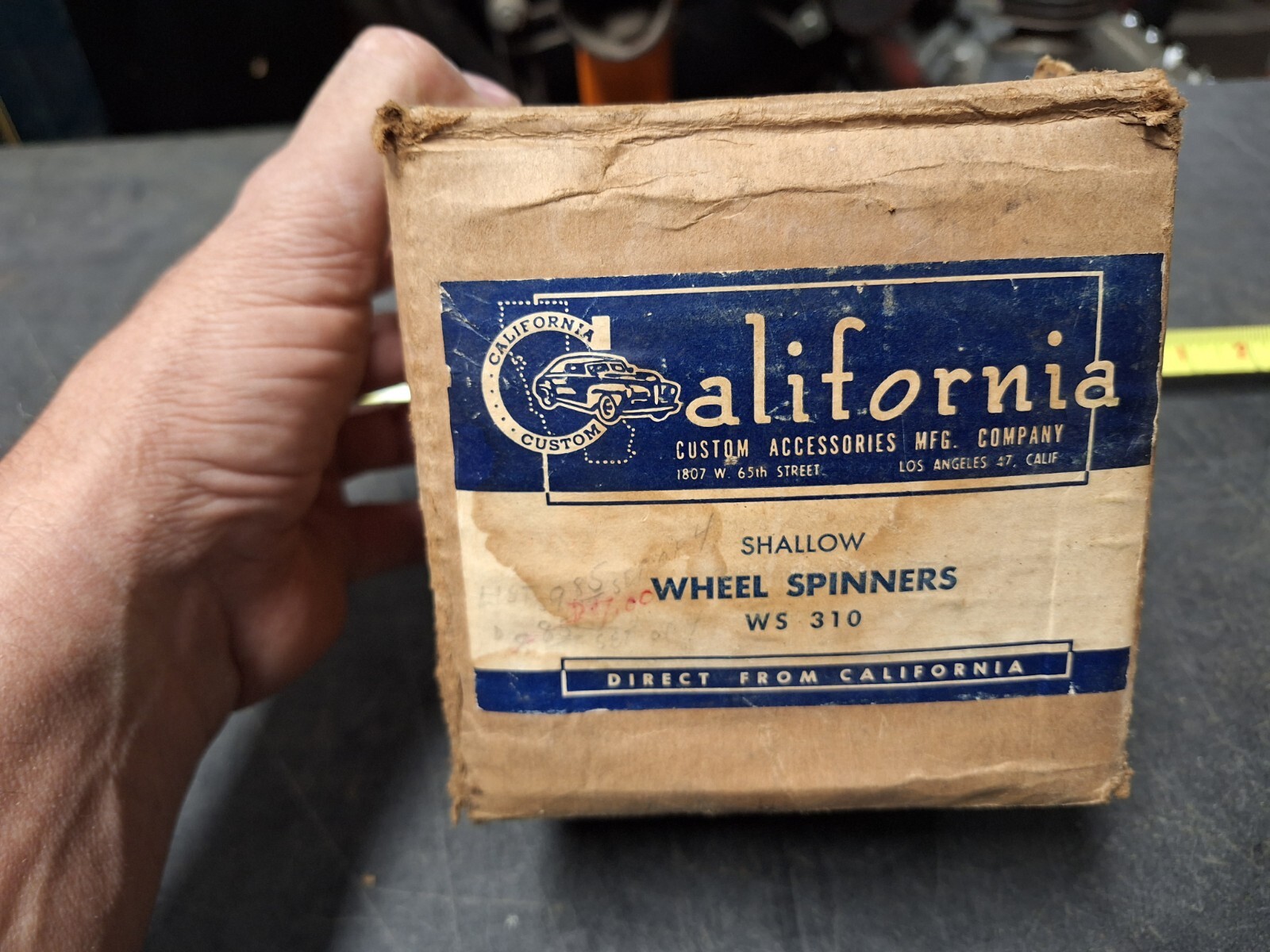 Vintage Cal Custom  Spinner  Chrome Custom Wheel Center Caps Rate Speed Parts 