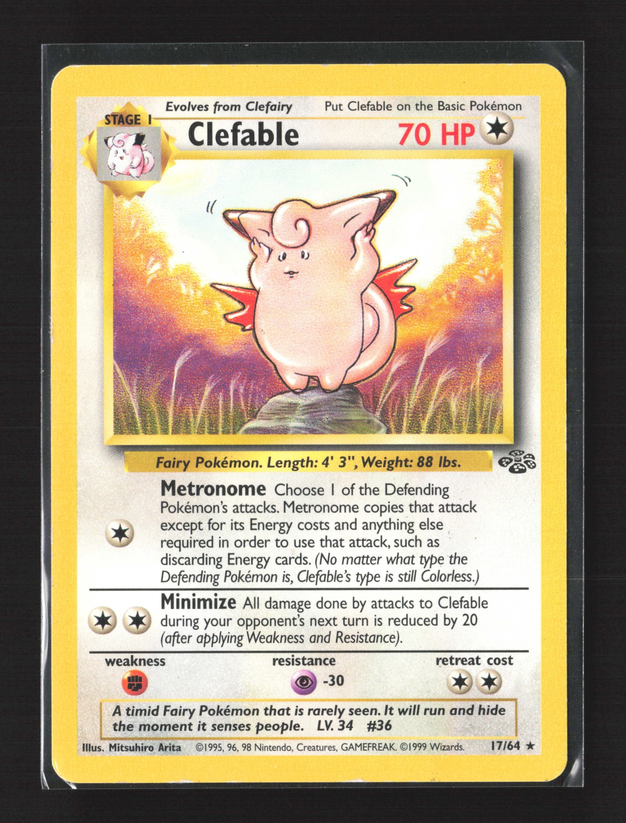 Pokemon Jungle #17/64 Rare Clefable (17)