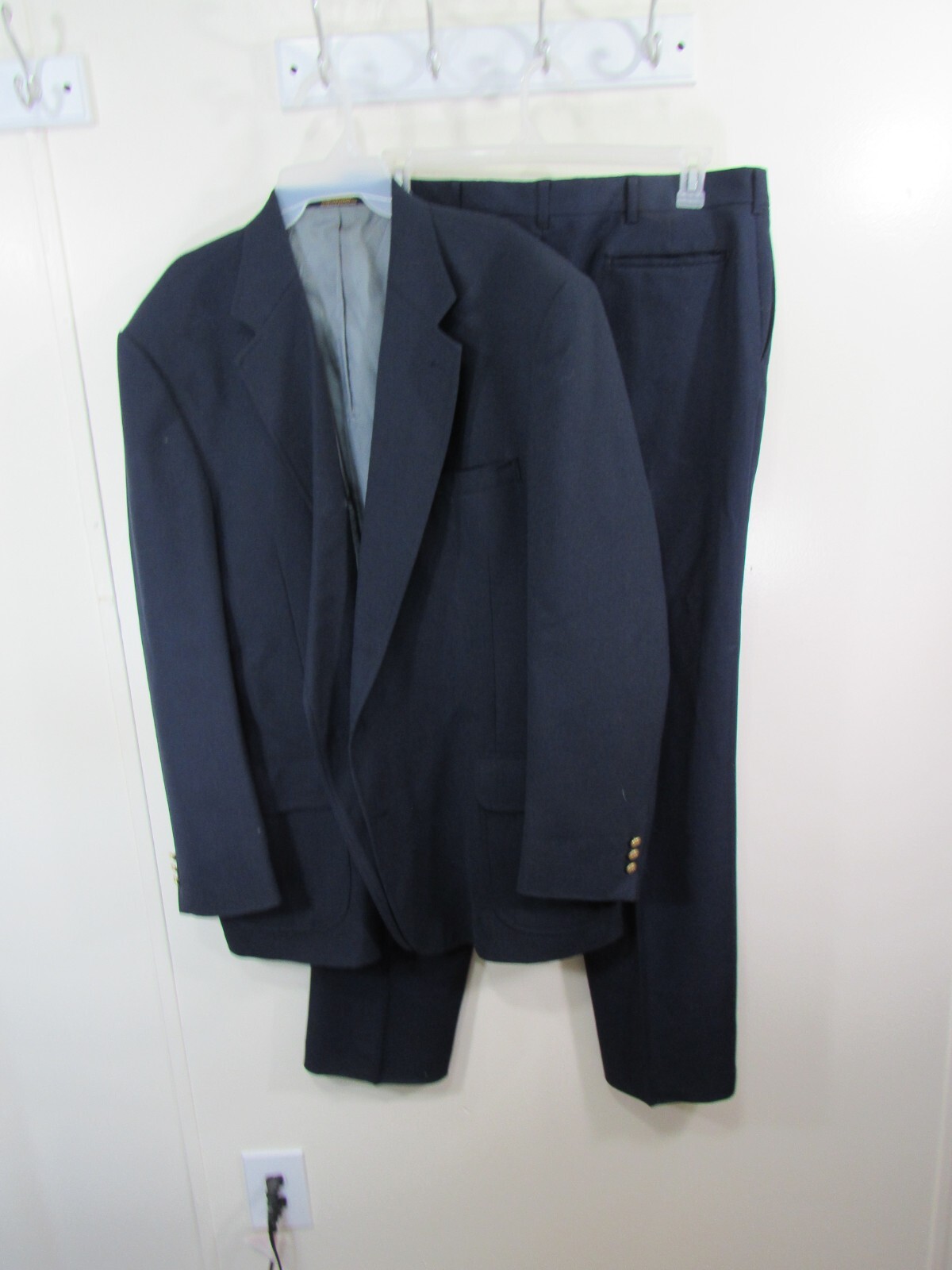 Stafford Suit Jacket Haggar Suit Pants Size Pants 38X32 Blue