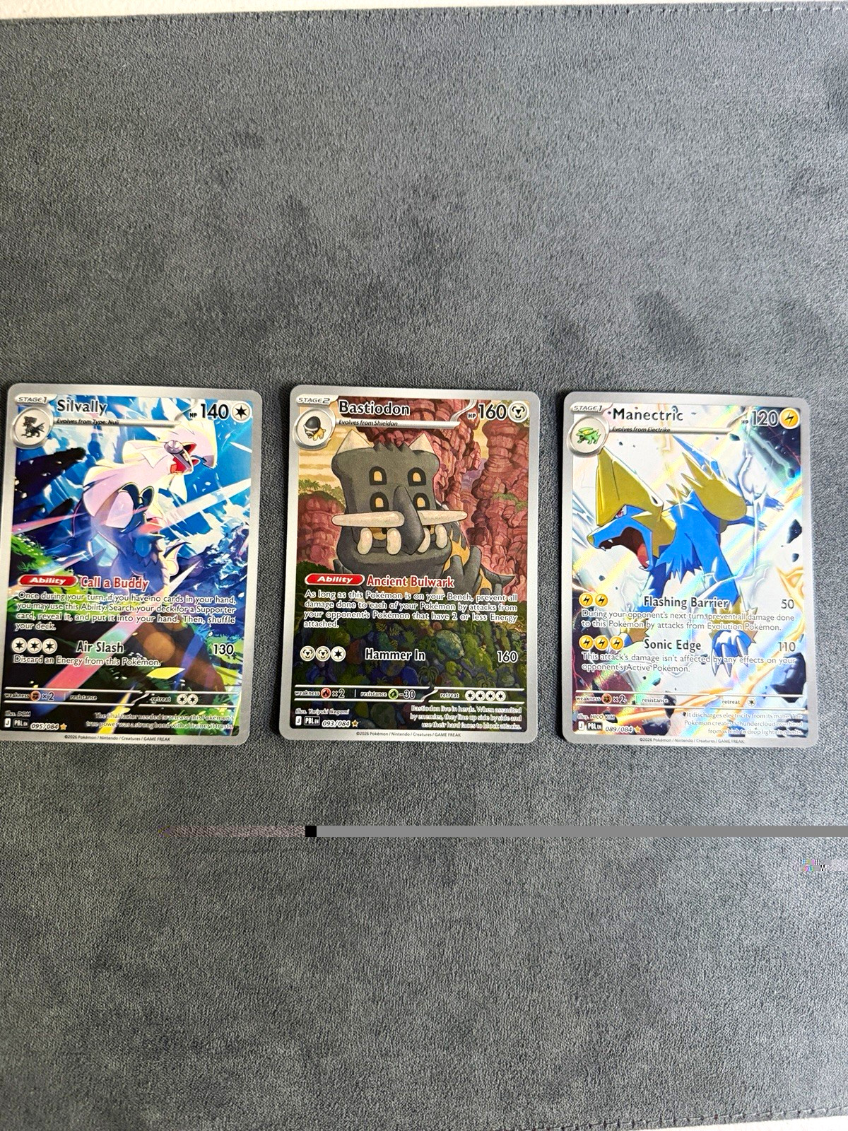Pokemon TCG Paldean Fates Holo Foil Lot Of 3 Silvally Bastiodon Manectric